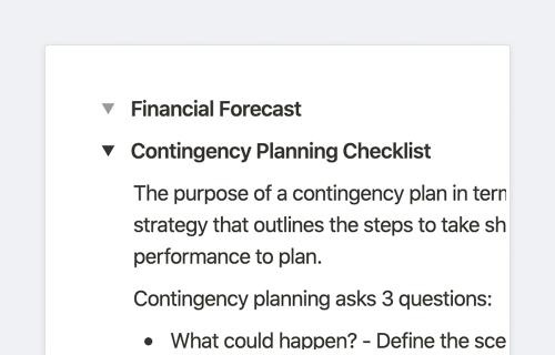 Contingency Planning (template)